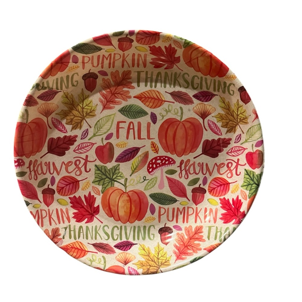 Serving Bowl with Fall Design